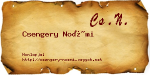 Csengery Noémi névjegykártya